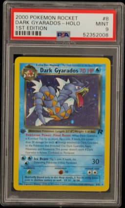 2000 #8 Dark Gyarados-Holo 1st Edition PSA 9 Rocket