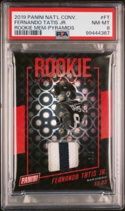 2019 #FT Fernando Tatis Jr. PSA 8 Panini National Convention Rookie Memorabilia