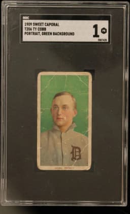 1991 #45T 1900 Sweet Caporal T206 Ty Cobb SCG PSA 8 Topps Traded
