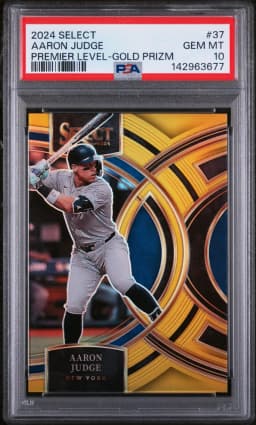 2024 #37 Aaron Judge PSA 10 Panini Select Premier Level