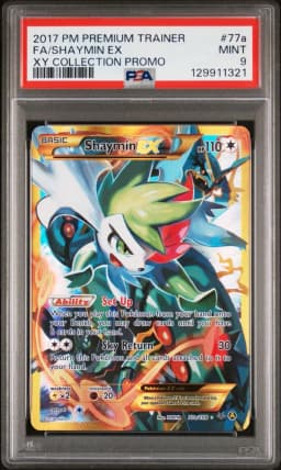 2017 #77a Full Art/Shaymin EX PSA 9 Premium Trainer XY Collection Promo Pokemon