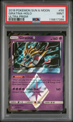 2018 #58 Giratina-Holo PSA 9 Sun & Moon Ultra Prism