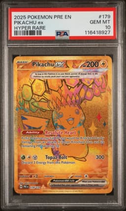 2025 #179 Pikachu EX PSA 10 Pre EN-Prismatic Evolutions