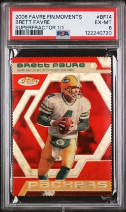 2006 #BF14 Brett Favre PSA 6 Finest Favre Finest Moments