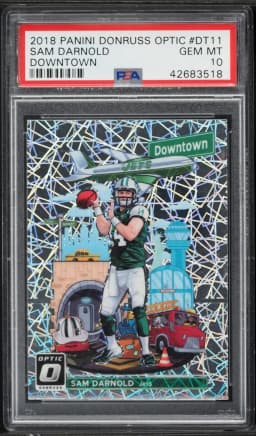 2018 #DT11 Sam Darnold PSA 10 Panini Donruss Optic Downtown Football