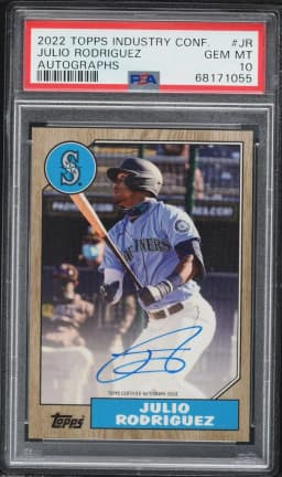 2022 #JR Julio Rodriguez PSA 10 Topps Industry Conference Autographs Baseball