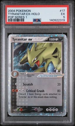 2004 #17 Tyranitar EX-Holo PSA 5 Pop Series 1