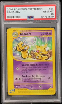 2002 #84 Kadabra PSA 10 Expedition