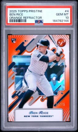 2025 #4 Ben Rice PSA 10 Topps Pristine