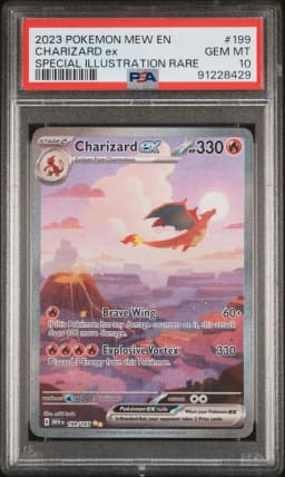 2023 #199 Charizard EX PSA 10 Mew EN-151