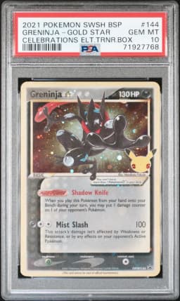 2021 #144 Greninja-Gold Star PSA 10 Swsh Black Star Promo