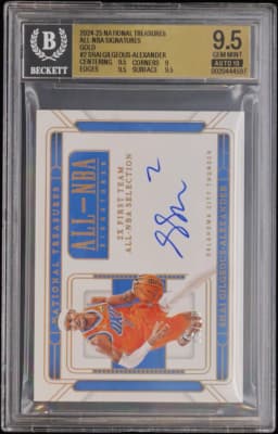 2024 #2 Shai Gilgeous-Alexander BGS 9.5 Panini National Treasures All-NBA Signatures Gold