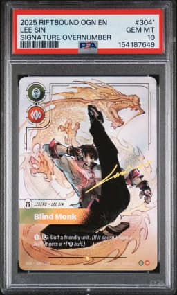 2025 #304* Lee Sin - Blind Monk PSA 10 Riftbound: League of Legends Ogn-Origins