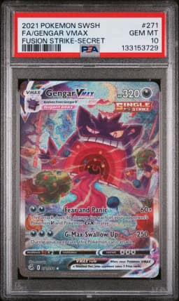 2021 #271 Full Art/Gengar Vmax PSA 10 Sword & Shield Fusion Strike