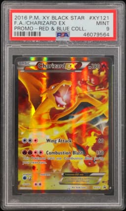 2016 #XY121 Full Art/Charizard EX PSA 9 XY Black Star Promo