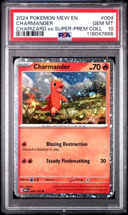 2024 #004 Charmander PSA 10 Mew EN-151 Pokemon