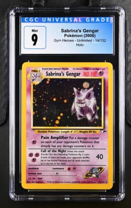 2000 #14 Sabrina's Gengar CGC 9 Gym Heroes - Unlimited - English