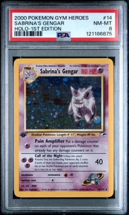 2000 #14 Sabrina's Gengar PSA 8 Gym Heroes