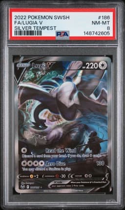 2022 #186 Full Art/Lugia V PSA 8 Sword & Shield Silver Tempest