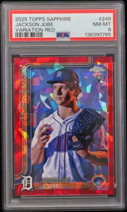 2025 #249 Jackson Jobe PSA 8 Topps Chrome Sapphire