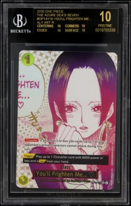 2026 #OP14118 You'll Frighten Me... ALT ART R BGS 10 One Piece Card Game The Azure Sea's Seven
