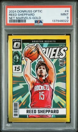 2024 #4 Reed Sheppard PSA 9 Panini Donruss Optic Net Marvels