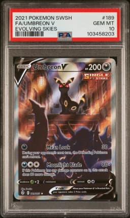 2021 #189 Full Art/Umbreon V PSA 10 Sword & Shield Evolving Skies