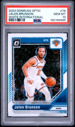 2024 #78 Jalen Brunson PSA 10 Panini Donruss Optic