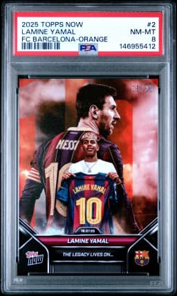 2025 #2 Lamine Yamal PSA 8 Topps Now FC Barcelona