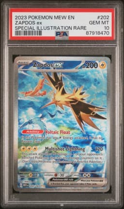 2023 #202 Zapdos EX PSA 10 Mew EN-151