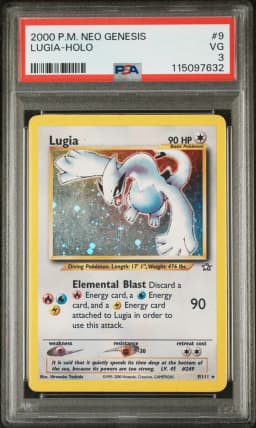 2000 #9 Lugia-Holo PSA 3 Neo Genesis