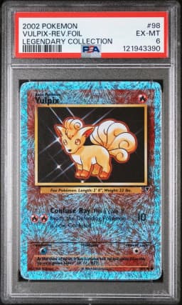 2002 #98 Vulpix-Reverse Foil PSA 6 Legendary Collection