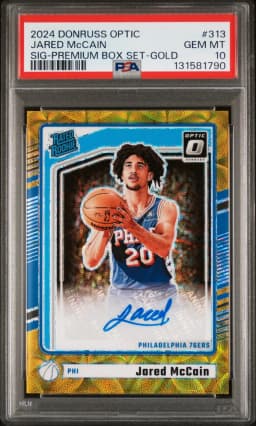 2024 #313 Jared McCain PSA 10 Panini Donruss Optic