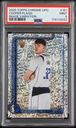2025 #151 Cooper Flagg PSA 9 Topps Chrome Update