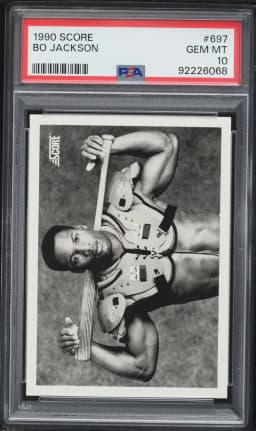 1990 #697 Bo Jackson PSA 10 Score Baseball