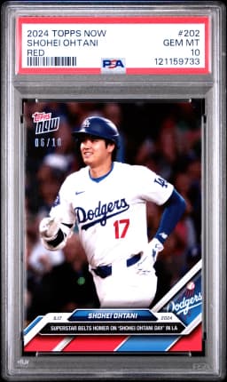 2024 #202 Shohei Ohtani PSA 10 Topps Now