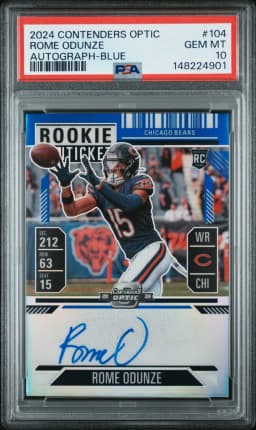 2024 #104 Rome Odunze PSA 10 Panini Contenders Optic