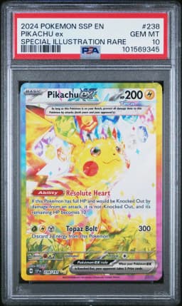 2024 #238 Pikachu EX PSA 10 Ssp EN-Surging Sparks