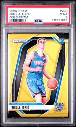 2024 #230 Nikola Topic PSA 9 Panini Prizm