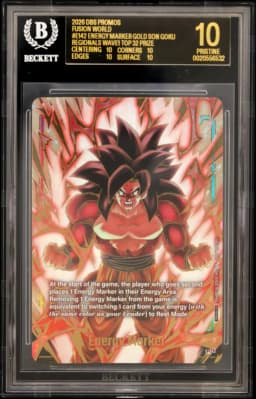 2026 #E142 Energy Marker GOLD (Son Goku)/(Championship 26-27 Regionals Wave1 Top 32 Prize) BGS 10 Dragon Ball Super Card Game Fusion World Promos