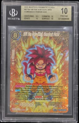 2025 #BT28148 SS4 Son Goku (Mini), Comeback Power GDR BGS 10 Dragon Ball Super Card Game Masters Prismatic Clash