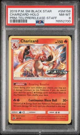 2019 #SM158 Charizard-Holo PSA 8 SM Black Star Promo Pokemon