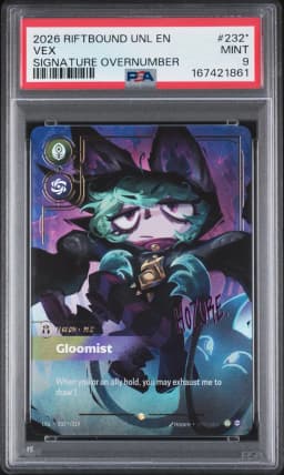 2026 #232* Vex - Gloomist PSA 9 Riftbound: League of Legends Unl-Unleashed