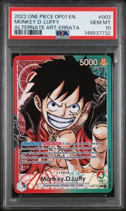 2022 #003 Monkey D. Luffy PSA 10 One Piece OP01-Romance Dawn