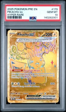 2025 #179 Pikachu EX PSA 10 Pre EN-Prismatic Evolutions