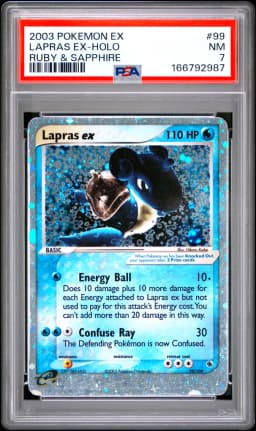 2003 #99 Lapras EX-Holo PSA 7 EX Ruby & Sapphire