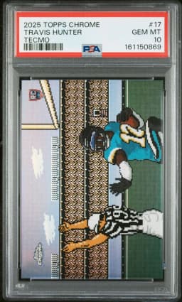 2025 #17 Travis Hunter PSA 10 Topps Chrome Tecmo