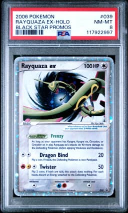 2006 #039 Rayquaza EX-Holo PSA 8 Black Star Promos