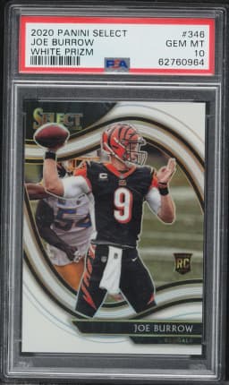 2020 #346 Joe Burrow PSA 10 Panini Select Football