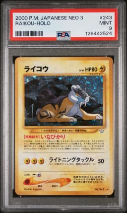 2000 #243 Raikou-Holo PSA 9 Japanese Neo 3